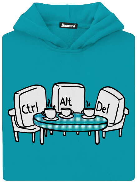 Elválaszthatatlan haverok gyerek kenguruzsebes pulóver Hawaiian Blue