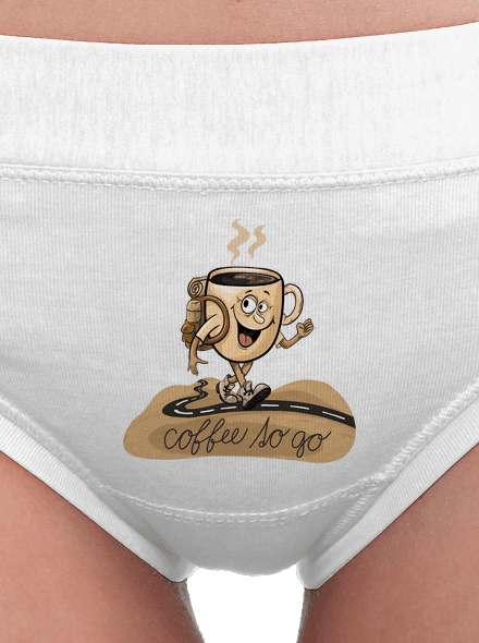 Coffee to go női bugyik White
