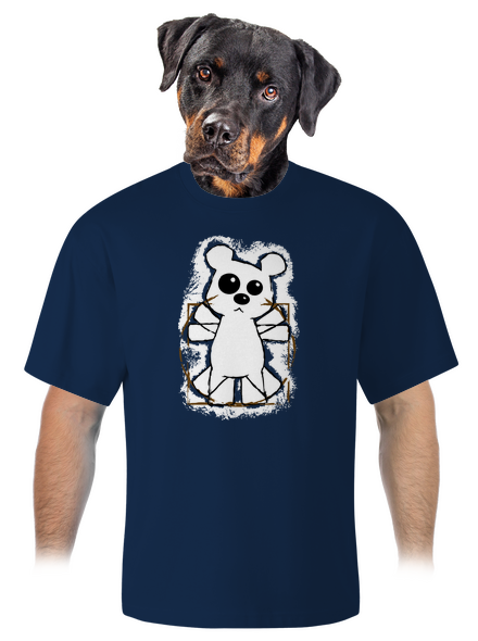 Da Vinci Teddy unisex túlméretezett póló Midnight Blue