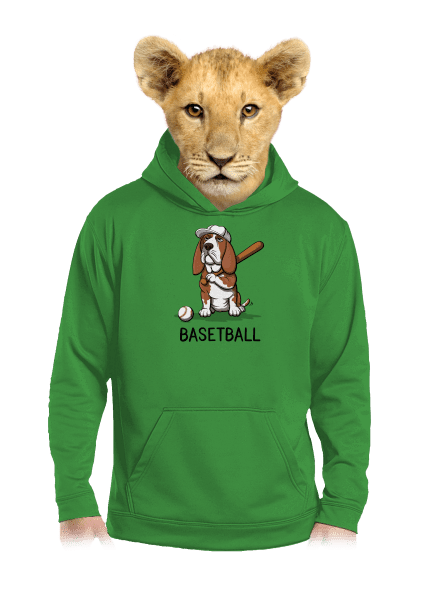 Basetball gyerek kenguruzsebes pulóver Kelly Green AWD