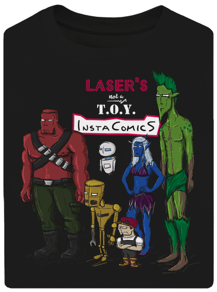 Laser's not a toy unisex túlméretezett póló Black