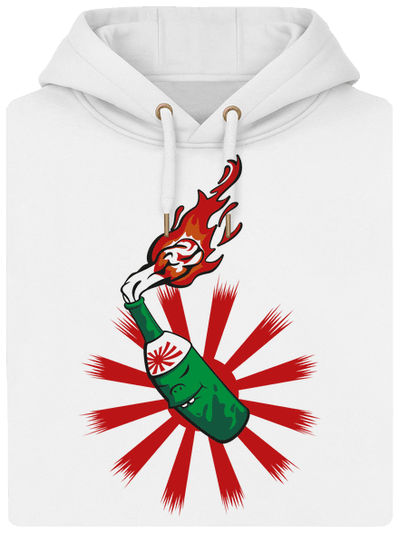 Kamikaze unisex prémium pulóver Snowwhite