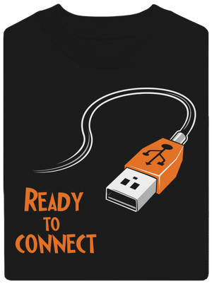 USB csatlakozás unisex crewneck Black