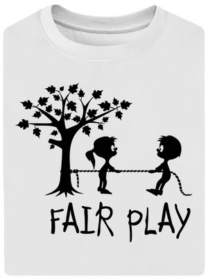 Fair play unisex túlméretezett póló White