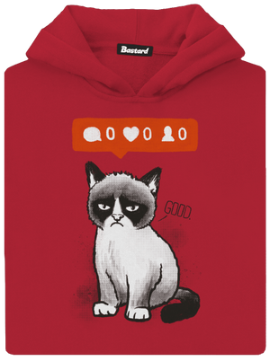Grumpy gyerek kenguruzsebes pulóver Fire Red