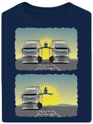 Chuck & Truck unisex túlméretezett póló Midnight Blue