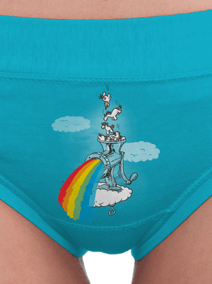 Hogyan készül a szivárvány női bugyik Turquoise