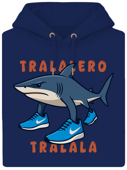 Tralalero Tralala – Italian Brainrot unisex prémium pulóver Navy