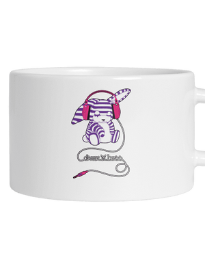 Drum and bass macaron bögre White