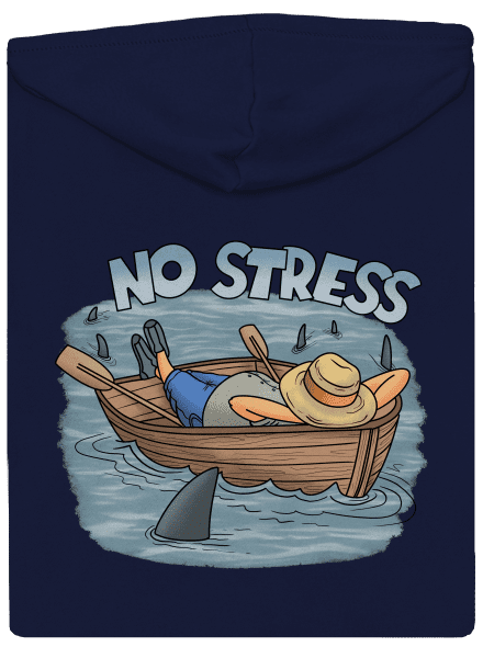 No stress cipzáras férfi pulóver Navy