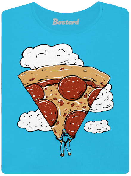 Pizza ejtőernyős női póló Blue Atol