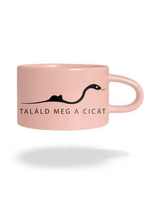 Találd meg a cicát macaron bögre Pink Macaron