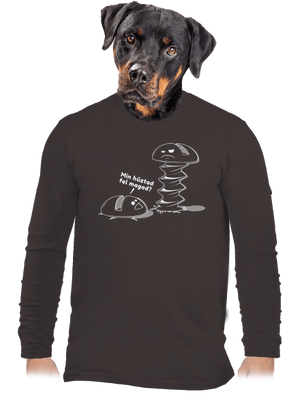 Felhúzva férfi hosszú ujjú póló Bear Brown