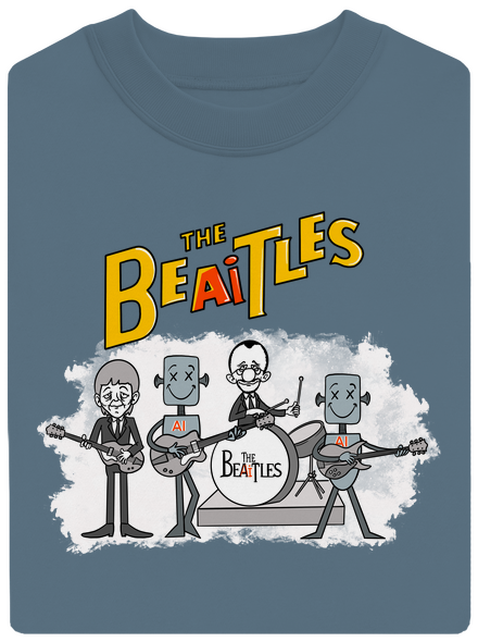 AI Beatles unisex crewneck Nordic Blue