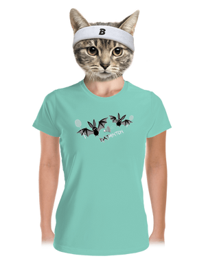 Batminton női sportpóló Mint Mal