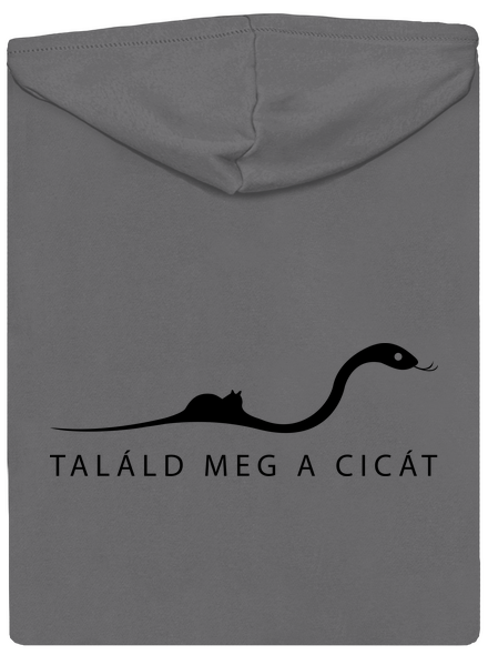 Találd meg a cicát cipzáras női pulóver Steel Gray