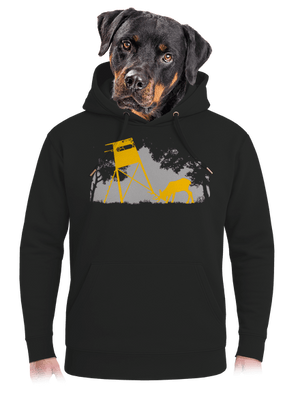 Erdei harmónia unisex prémium pulóver Dark Black