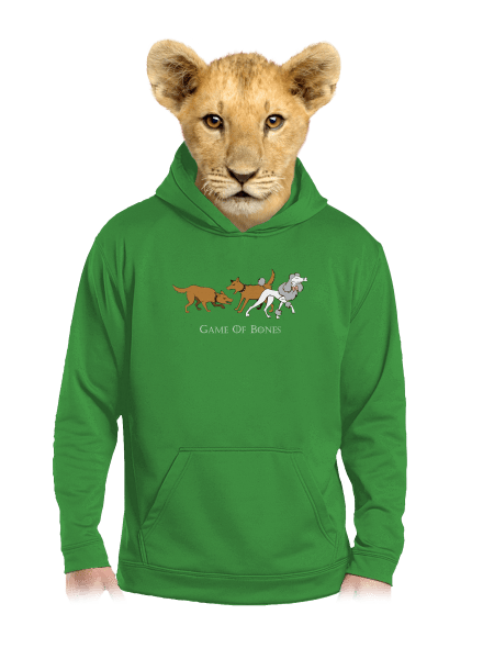 Game of Bones gyerek kenguruzsebes pulóver Kelly Green AWD