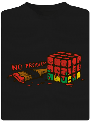 No problem férfi sportpóló Black