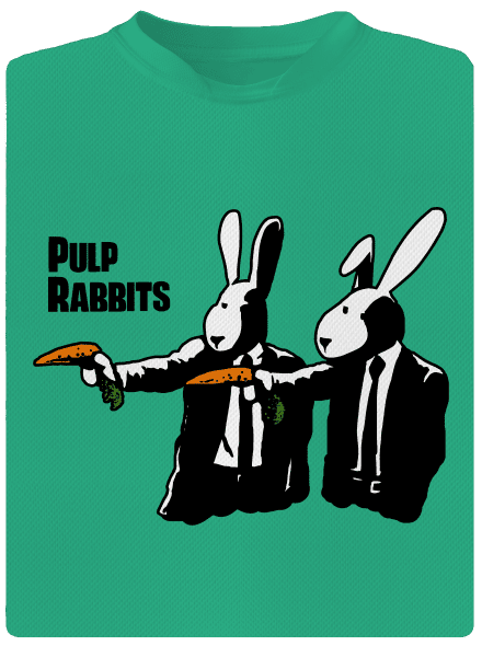 Pulp Rabbits férfi sportpóló Mint Mal