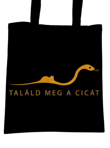 Találd meg a cicát táska Black