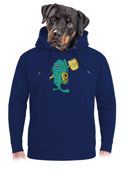 Utolsó karácsony este unisex prémium pulóver Navy