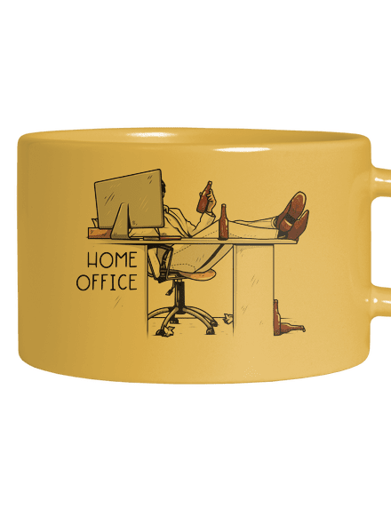 Home office macaron bögre Yellow Macaron