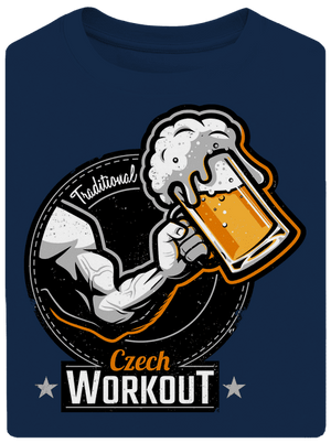 Czech workout unisex túlméretezett póló Midnight Blue
