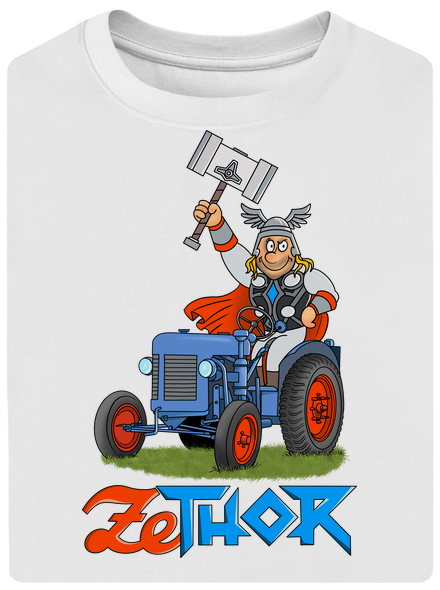 ZeThor unisex túlméretezett póló White