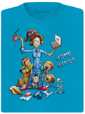 Anyukák home office női sportpóló Blue Atol