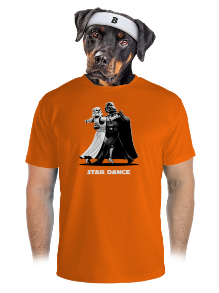 Star dance férfi sportpóló Neon Orange