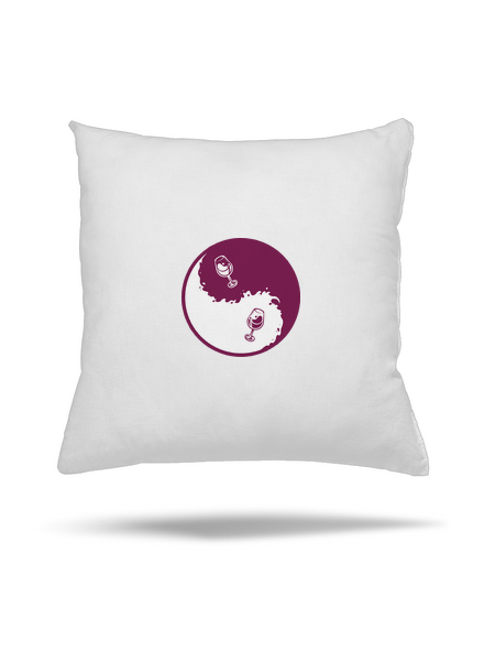 Yin Yang bor párna White