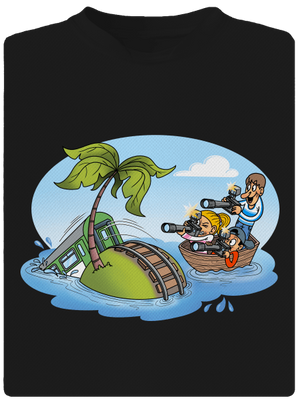 Vasúti sziget férfi sportpóló Black