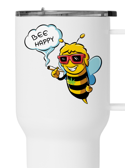 Bee happy termosz bögre White