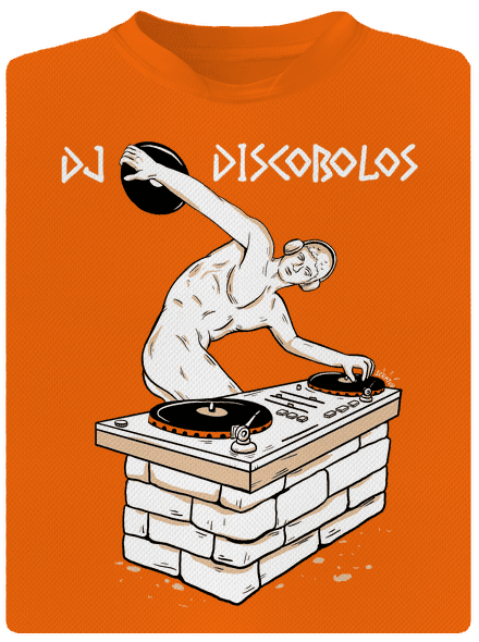 DJ Discobolos gyerek sport póló Neon Orange