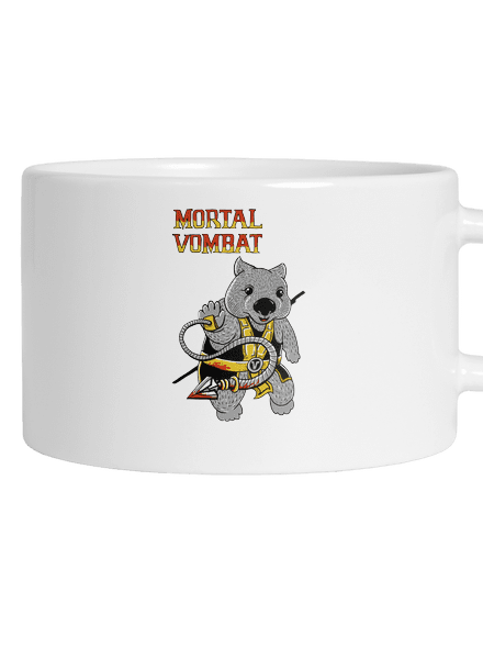 Mortal Vombat macaron bögre White