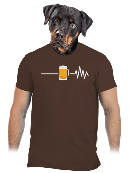 Beer help férfi póló Brown