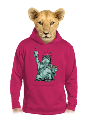 Amerikai bálvány gyerek kenguruzsebes pulóver Hot Pink