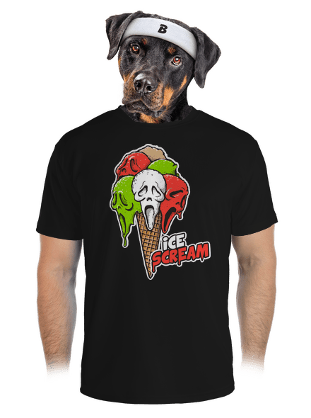 Ice Scream férfi sportpóló Black