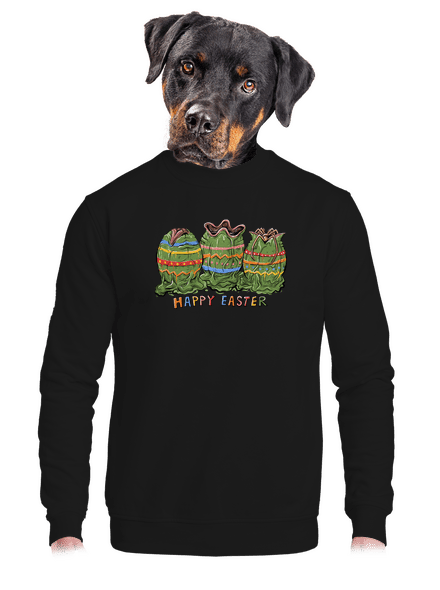 Happy easter unisex crewneck Black
