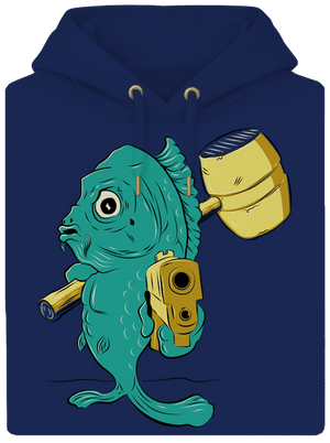 Utolsó karácsony este unisex prémium pulóver Navy