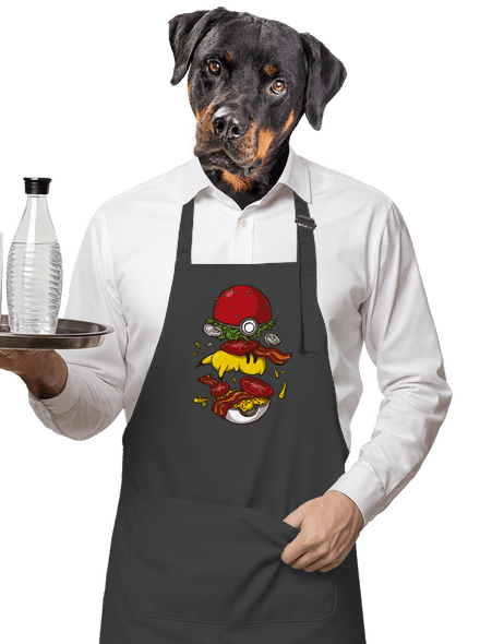 Pokémon burger kötény Dark Grey