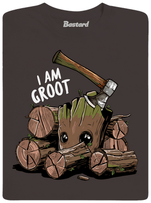 I Am Groot férfi hosszú ujjú póló Bear Brown