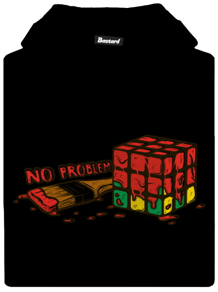 No problem gyerek kenguruzsebes pulóver Black