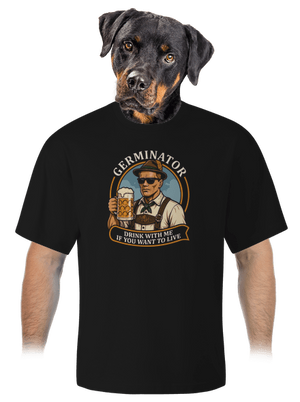 Germinator unisex túlméretezett póló Black