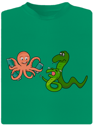 Dühös kígyók gyerek sport póló Kelly Green Mal