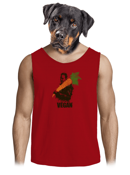 Vegán férfi trikó Red