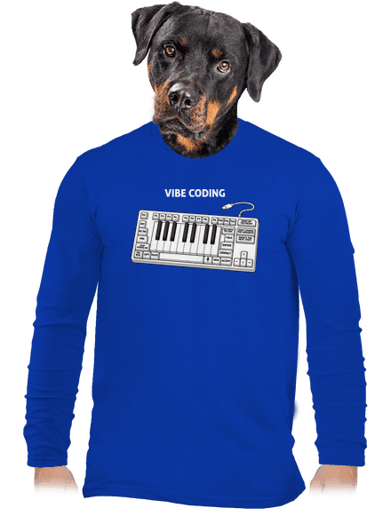 Vibe coding férfi hosszú ujjú póló Royal Blue