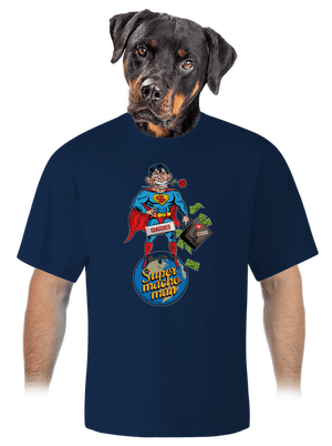 Supermachoman unisex túlméretezett póló Midnight Blue