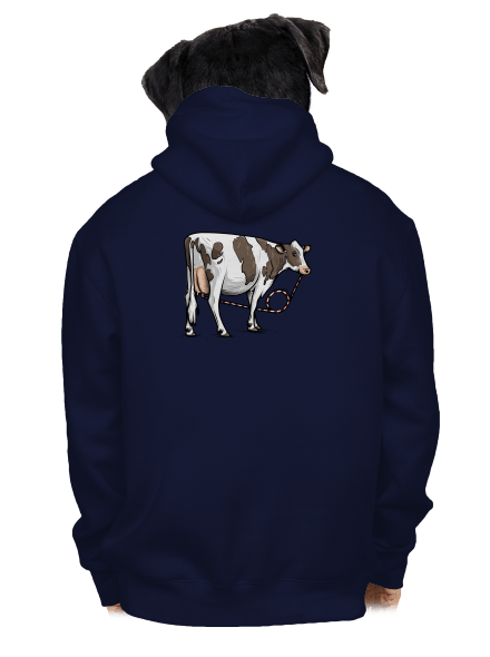 Cow drink cipzáras férfi pulóver Navy